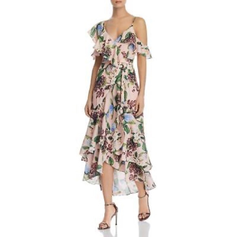 OPT Women's Bryant Dress, Pink Floral Print, Medium
